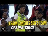 LeBron James Coaches Son LeBron Jr. as CP3 Watches! Full highlights!