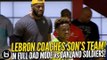 LeBron James Coaches Son LeBron Jr.! In Full Dad Mode vs Oakland Soldiers! Full highlights!
