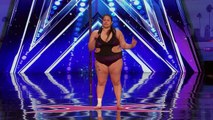 Aileen George Talks Pole Dancing with Howie Mandel - America's Got Talent 2017