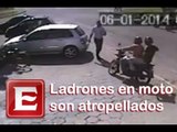 Ladrones son sorprendidos al intentar robar un auto