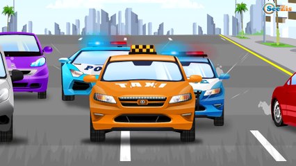 Мультфильмы для детей Полицейские машинки в Городке Сборник Мультики про Машинки