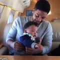 Jussie Smollett playing with Terrence Howards son Qirin