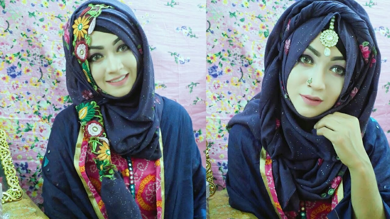 Easy 2 Hijab Style for Holud _ Mehendi _ Bridal shower _ Pari ZaaD ❤