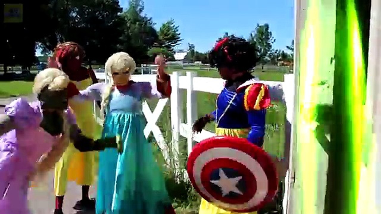 Frozen Anna TURNS INTO A KID! w/ Elsa Spiderman Joker Balloon Car Prank cinderella Fun in