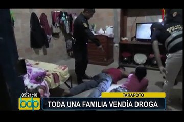 Tarapoto: detienen a Integrantes de una familia por microcomercialización de droga