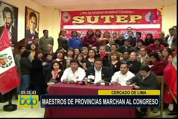 Cercado de Lima: maestros de provincias marchan al Congreso