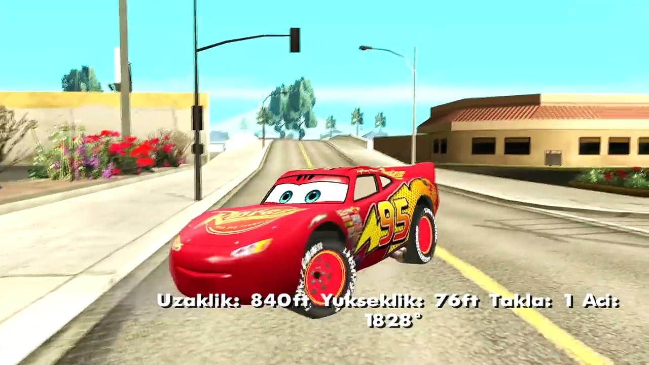 Şimşek McQueen ve Örümcek Adam Çok Popüler Araba İle (Çizgi Film Tadında Türkçe Dublaj)