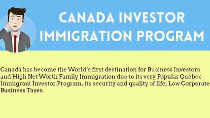Canada Investor Immigration Program