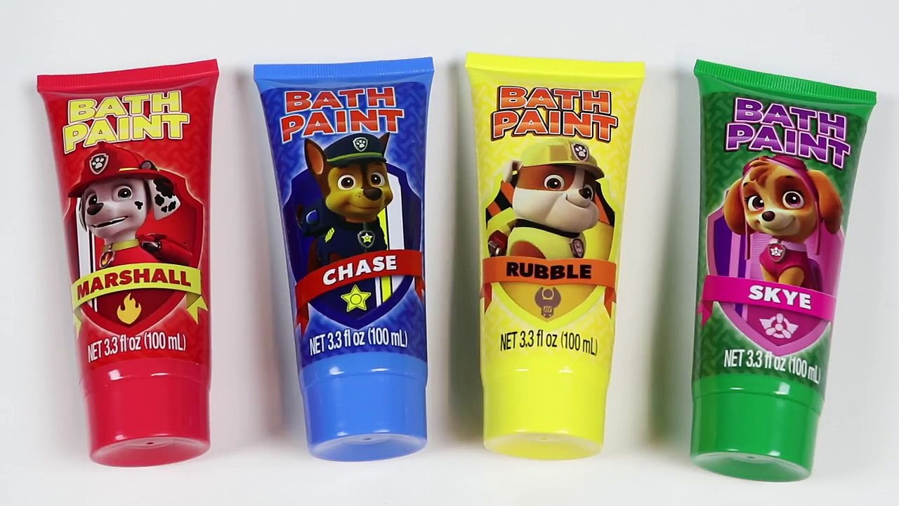 LEARN COLORS Mixing Paw Patrol Bath Paint & Giving the PJ Masks a Bath!-N85Ivk4uY-I