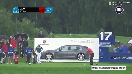 Hole-in-One without touching the ground and winning Porsche