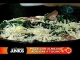 Cocinemos Juntos -Pizza con Almejas, Acelgas y Tocino