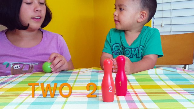 Learn Colors and Numbers with Bowling Pins in Mikos Playhouse