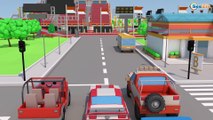 Learning Street Vehicles for Kids. Cars and Trucks. Ambulance Fire truck Police car School bus