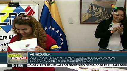 Venezuela: proclamados constituyentes electos por Caracas