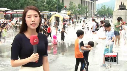 Hot weather and heatwave warnings across Korea
