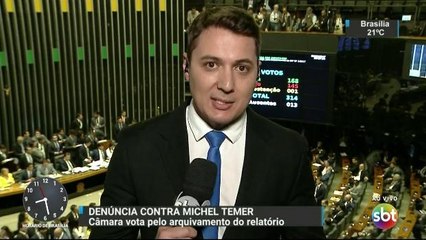 Câmara dos Deputados vota pelo arquivamento da denúncia contra o presidente Michel Temer