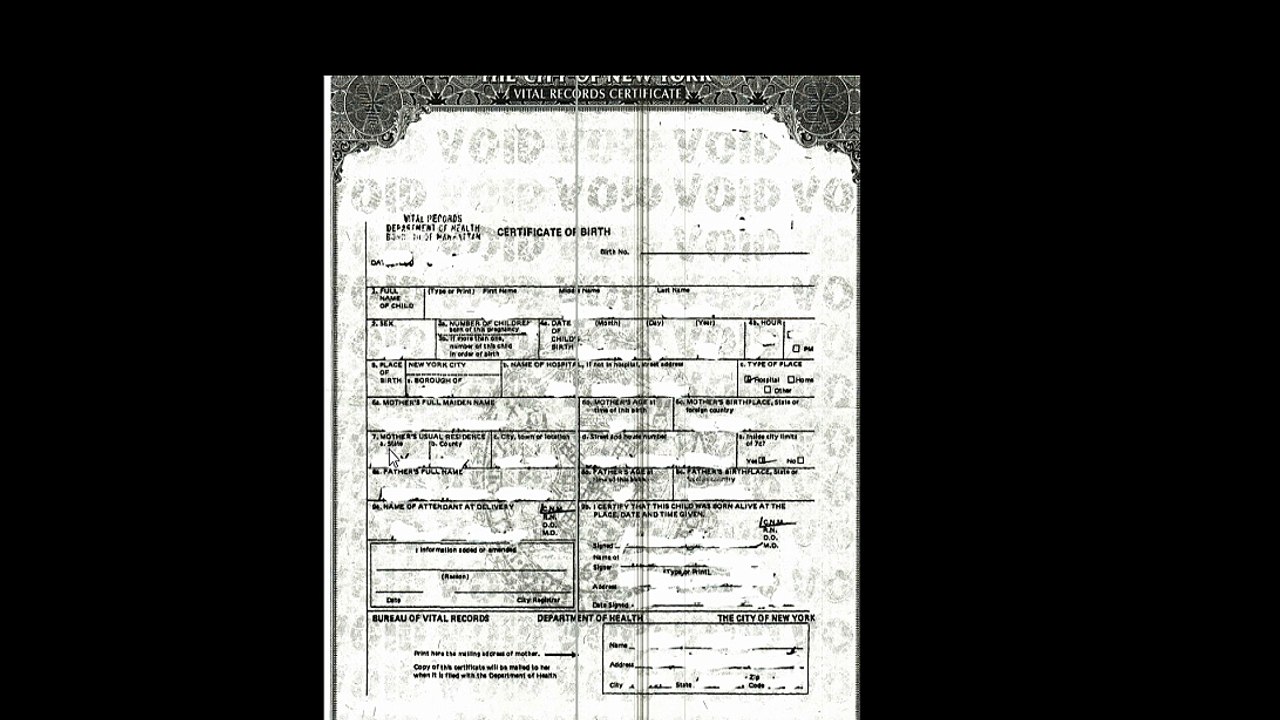 BIRTH CERTIFICATE IN NYC