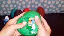 GIANT SMURFS PLAY DOH Surprise Egg KINDER SURPRISE EGG SMURFS TOYS FIGURES & BLIND BAGS