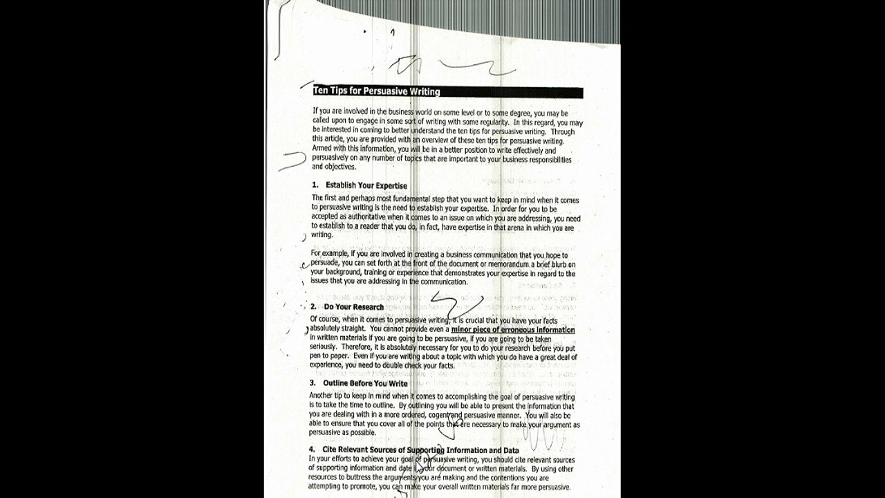 Ten Tips for Persuasive Writing