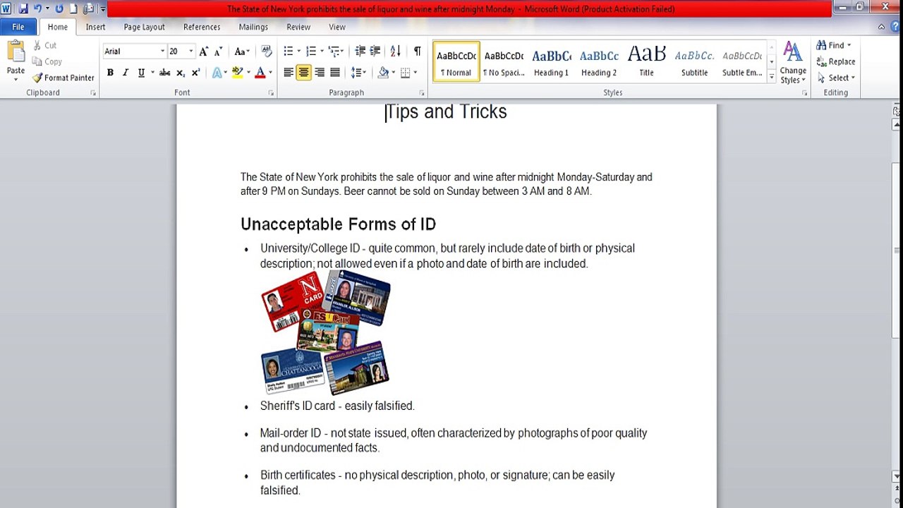 Tips and tricks of unacceptable form of ID and how to recognize them
