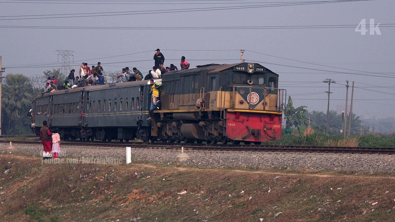 Dewangonj Commuter Train Passing Near Tongi Railway Station