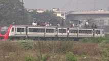 Overcrowded Comulla Comuter Train Departing Dhaka Railway Station