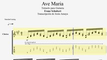Ave Maria Franz Schubert Tablatura Trémolo Guitarra.