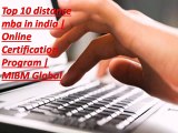Top 10 distance mba in india  Online Certification Program  MIBM Global