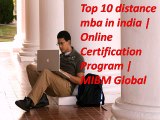 Top 10 distance mba in india  Online Certification Program-MIBM Global Noida