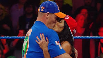 WWE John Cena and Nikki Bella kiss love story highlights