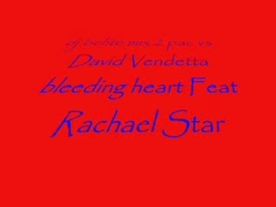 Dj belite mix 2 pac vs David Vendetta bleeding heart Feat Ra