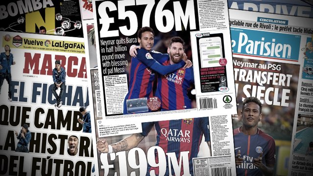 Neymar au PSG : la folle revue de presse du transfert du siècle
