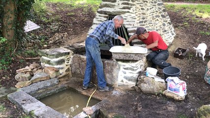 Travaux de restauration du lavoir et de la fontaine du Duer