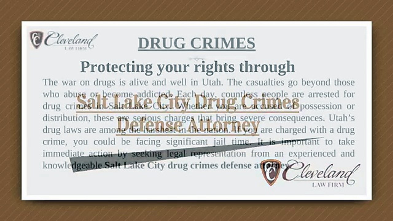 Salt Lake City Drug Crimes Defense Attorney
