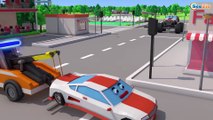 Kids Video Race Car on the road The kids Super Heroes - 3D Animations For Kids Cars & Truck Stories