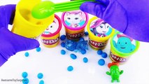 Colores puntos huevos huevos huevos Aprender Alguacil sorpresa sorpresas juguete tinas Callie playdoh dippin