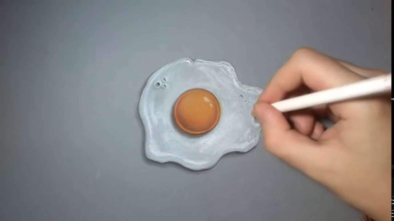 Comment dessiner un œuf au plat réaliste [Tutoriel]