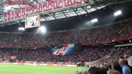 Ajax fans pay tribute to hospitalised player