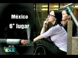 México se ubica en el sexto lugar en consumo de tabaco