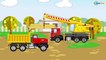 Red Tractor Truck & JCB Excavator NEW Car Cartoons Kids Animation Color Vehicles for children