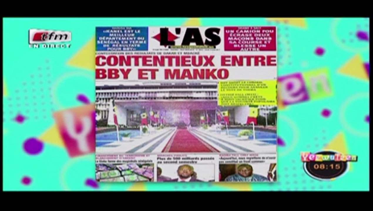 RUBRIQUE REVUE DES TITRES avec IBOU DIOUF dans Yeewu Leen du 03 Août 2017