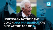 Notre Dame coach Ara Parseghian passes away at 94