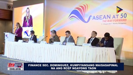 Finance Sec. Dominguez, kumpiyansang maisasapinal na ang RCEP ngayong taon