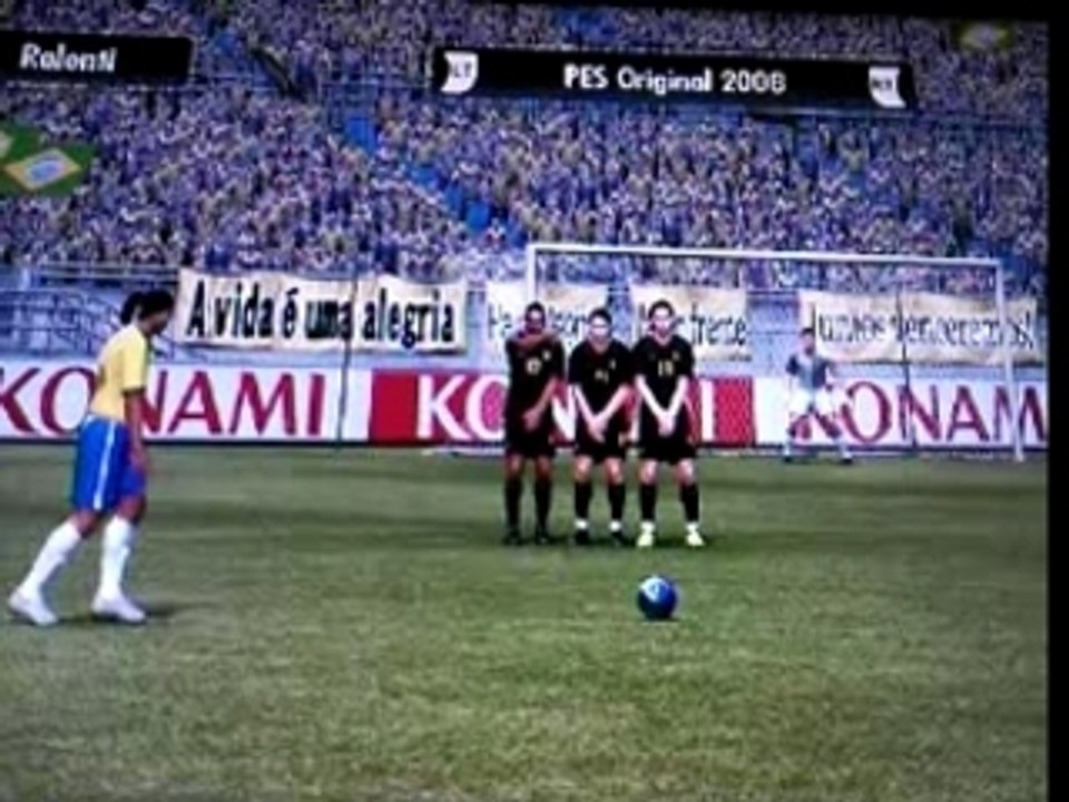 pes2008 coup franc ronaldinho