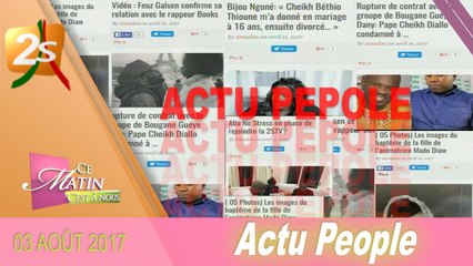 ACTU PEPOPLE AVEC THIORO MBAR NDIAYE DU 03 AOÛT 2017