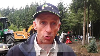 Yves Pirothon , entrepreneur forestier à Manhay, évoque sa participation aux démos forêt.