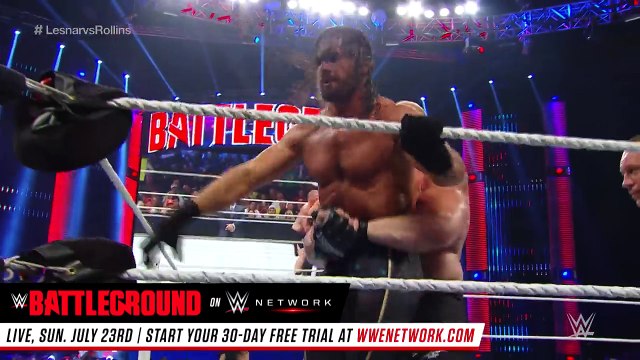 FULL MATCH — Seth Rollins vs Brock Lesnar - WWE World Heavyweight Title Match: WWE Battleground 2015