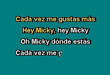 Timbiriche -  Micky (Karaoke)
