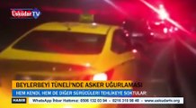 Beylerleyi Tüneli'nde asker uğurlaması trafiği birbirine kattı