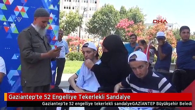 Gaziantep'te 52 Engelliye Tekerlekli Sandalye